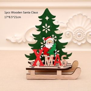 Santa Claus Wooden Pendants Ornaments for Xmas Christmas - Big Santa Claus