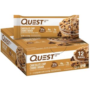 Quest Protein Bars - 12 Bars, Chocolate Chip Cookie Dough