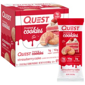Quest Frosted Cookies Twin-Pack - 8 Packs, Strawberry Cake