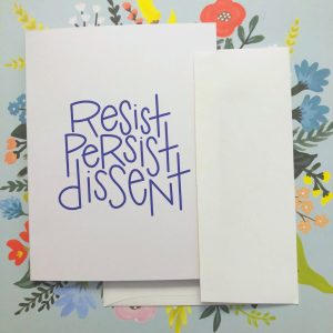 resist persist dissent card - set of 8 - cr2f